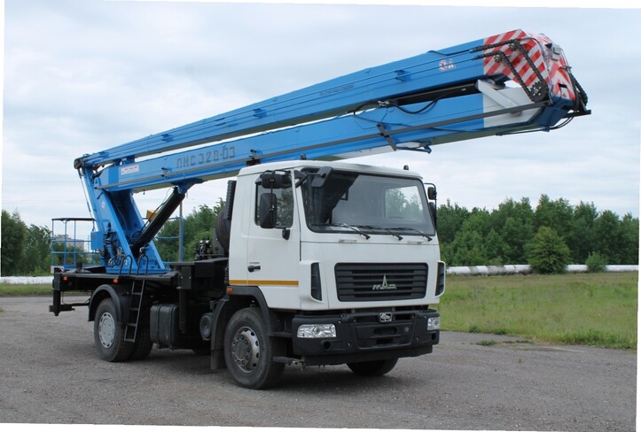 Аренда автовышки ПМС 328-03 на базе МАЗ