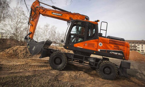 Аренда колесного экскаватора Doosan DX210W