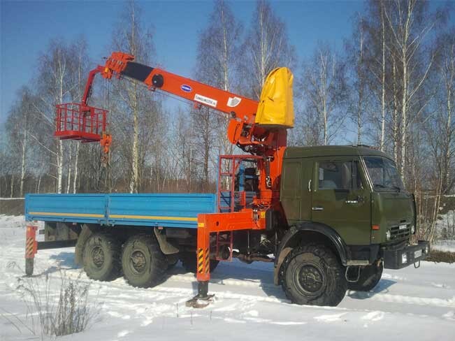 Аренда манипулятора КМУ KANGLIM на шасси КамАЗ вездеход