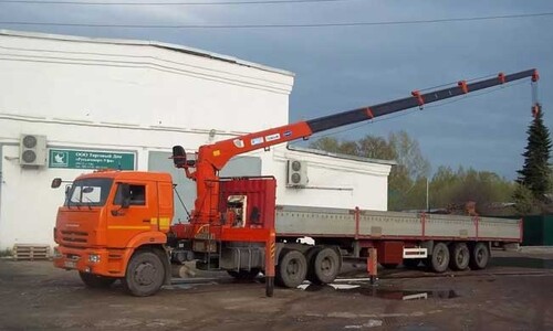 Манипулятор КМУ KANGLIM на шасси Камаз 20 тонн