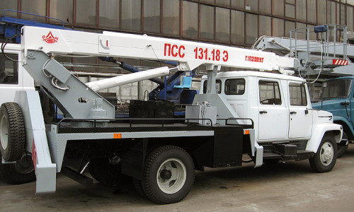 Аренда автовышки (автогидроподъемника) ГринМаш ПСС-131.18Э ГАЗ-3309